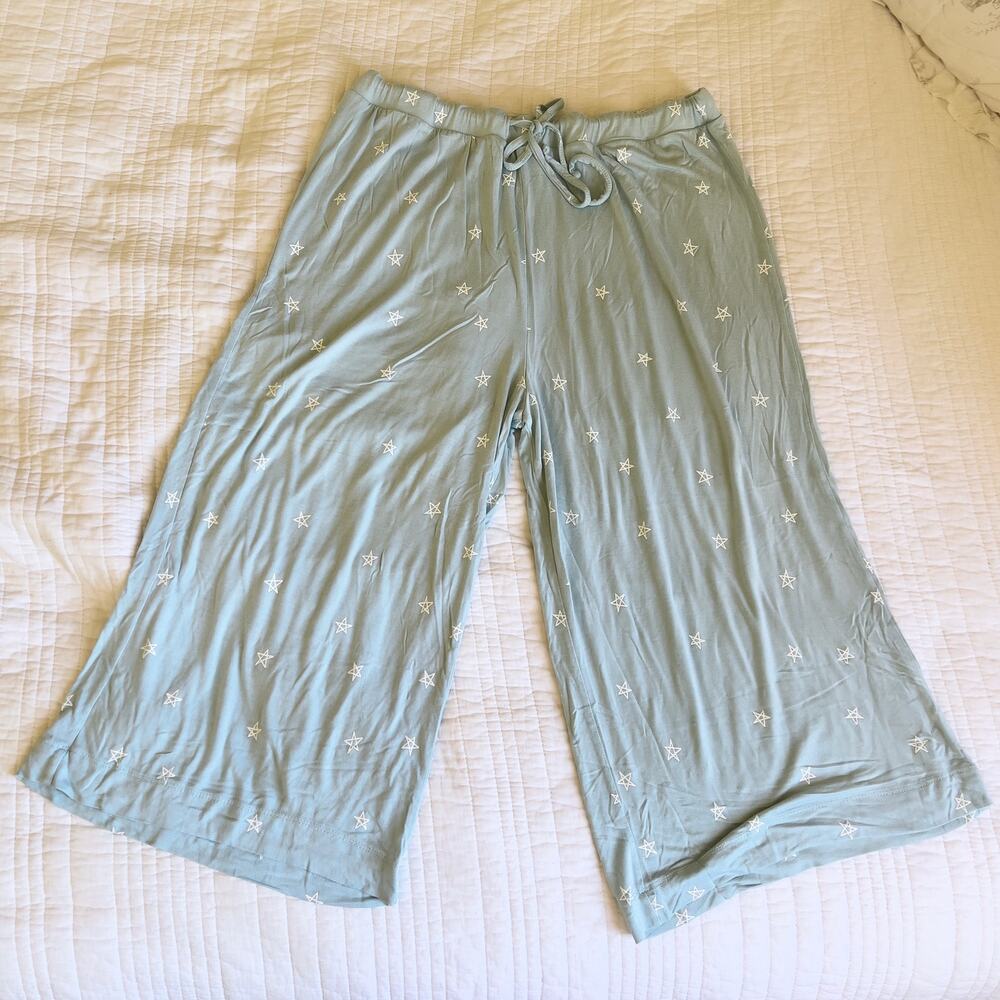 Honeydew Light Blue Capris with Stars Women's XXL
